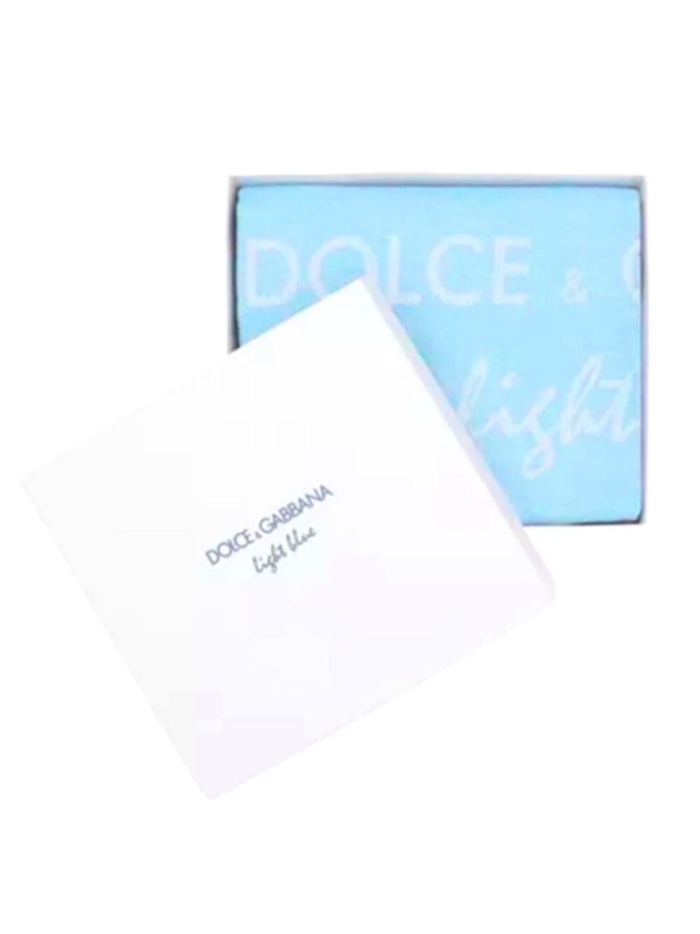 Dolce Gabbana Light Blue Beach Towel Cotton New Gift Box Authentic